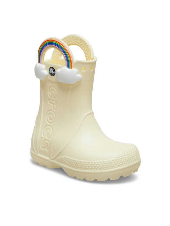 Crocs Гумени ботуши Crocs Handle It Rainbow Rain Boot Kids 210026 Жълт