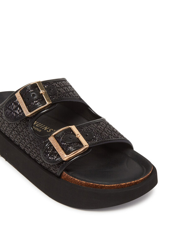 Genuins Παντόφλες Genuins Hawaii Raffia G106362 Μαύρο