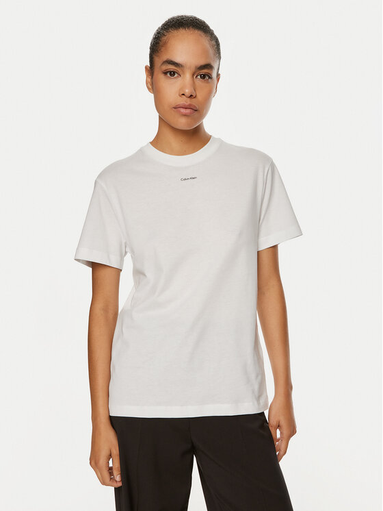 Calvin Klein Calvin Klein Póló Nano Logo K20K207519 Fehér Regular Fit
