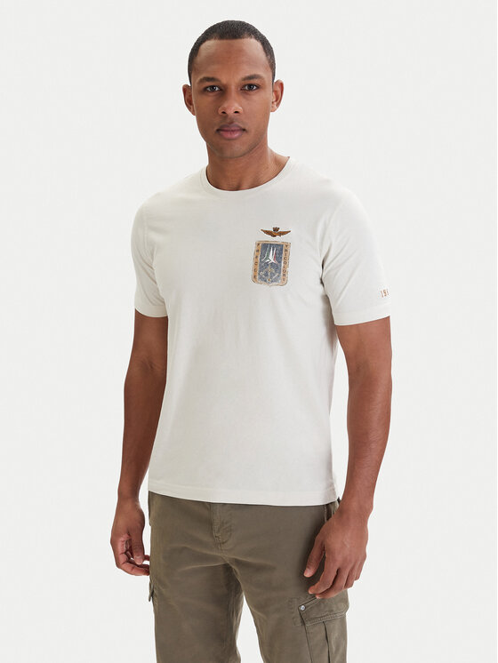 Aeronautica Militare Aeronautica Militare Camiseta 261TS2534UJ00641 Beis Regular Fit