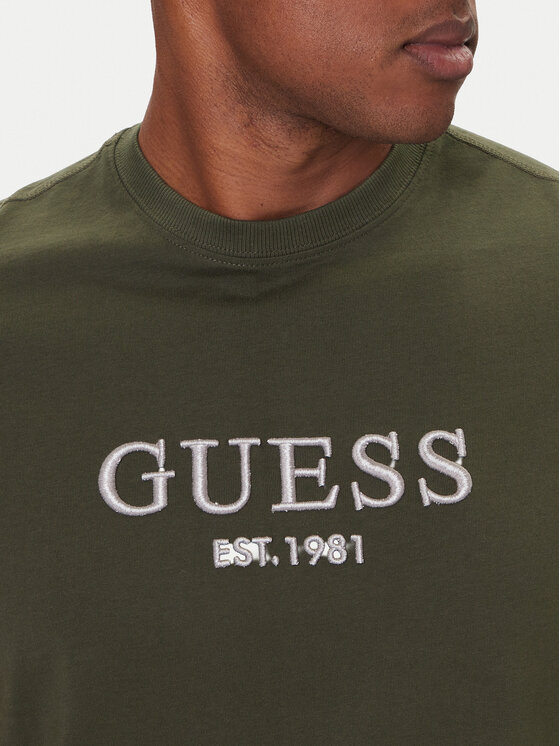 Guess Guess Majica M5BI09 K8FQ4 Zelena Regular Fit