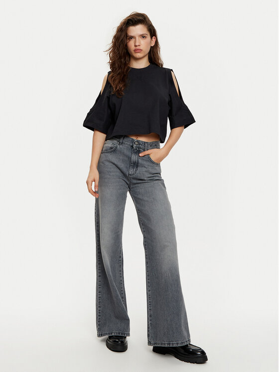 HUGO HUGO Футболка Dewaja 50530453 Чорний Oversize