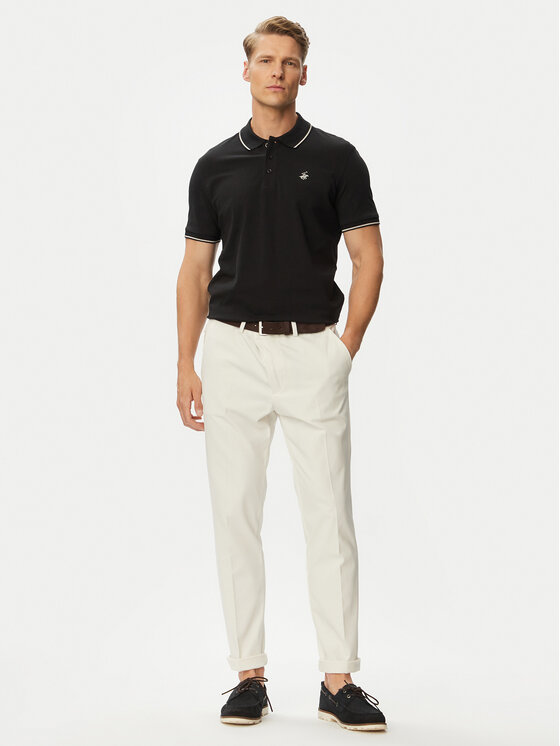 Beverly Hills Polo Club Beverly Hills Polo Club Поло P-SS26M-P42561 Чорний Regular Fit