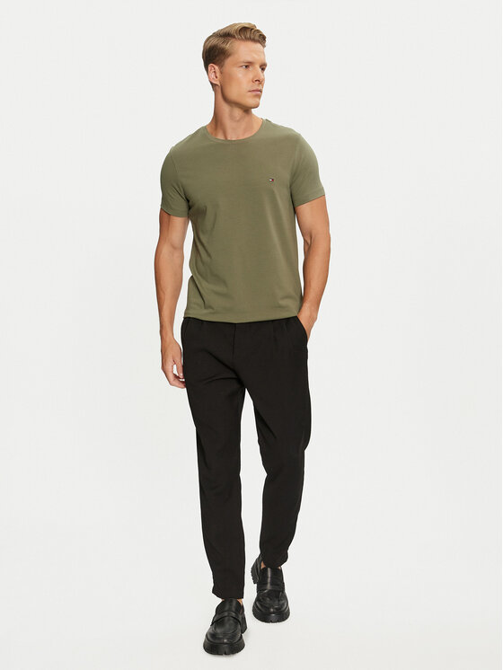 Tommy Hilfiger Tommy Hilfiger Majica MW0MW10800 Zelena Slim Fit