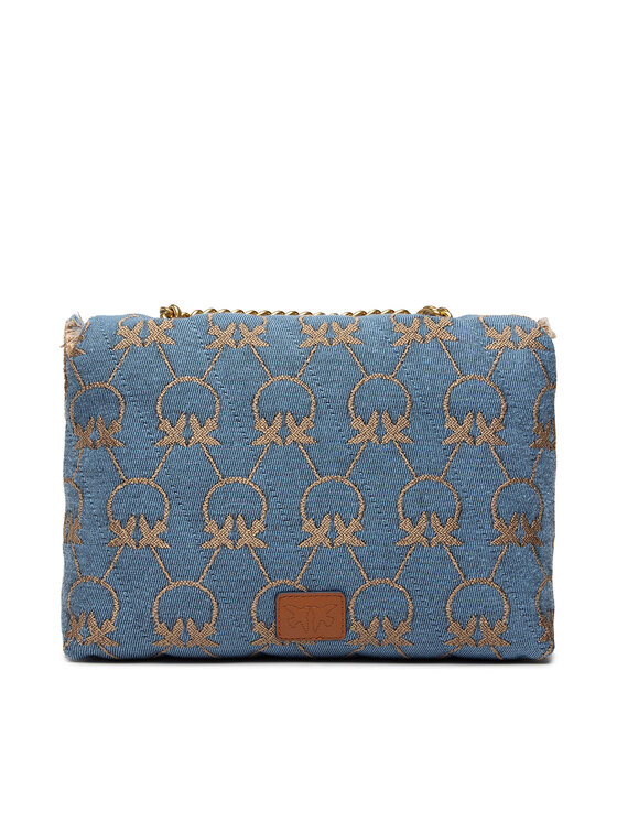 PINKO Ročna torba Pinko Love Classic Puff Denim Logo Cl PE 22 PLTT 1P22LU Y7WZ Modra