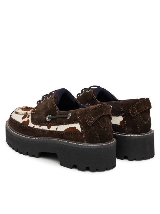 Tommy Jeans Scarpe basse Tommy Jeans Archive '01 Calf Hair EN0EN03004 Marrone