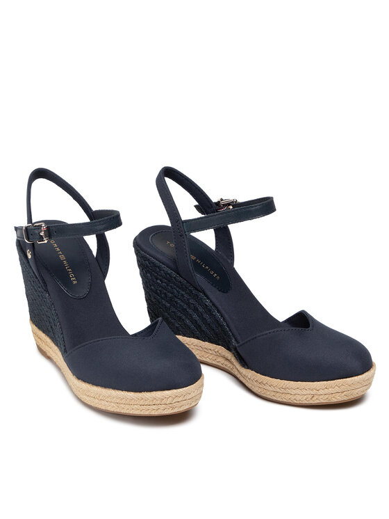 Tommy Hilfiger Espadrillas Tommy Hilfiger Basic Closed Toe High Wedge FW0FW04786 Blu scuro