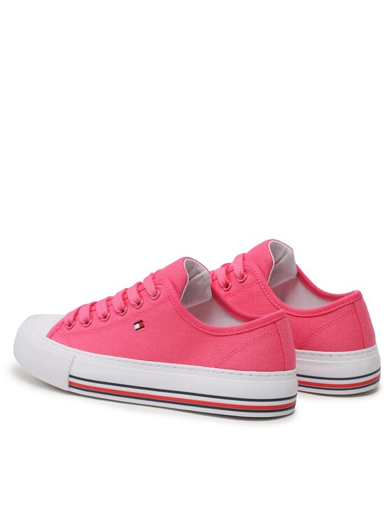 Tommy Hilfiger Plátenky Tommy Hilfiger Low Cut Lace-Up T3A9-32677-0890313 S Ružová
