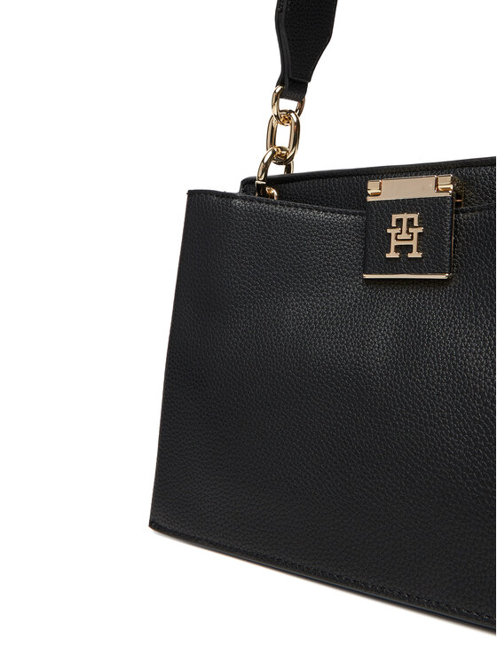Tommy Hilfiger Geantă Tommy Hilfiger Th Her Med Satchel AW0AW17722 Negru