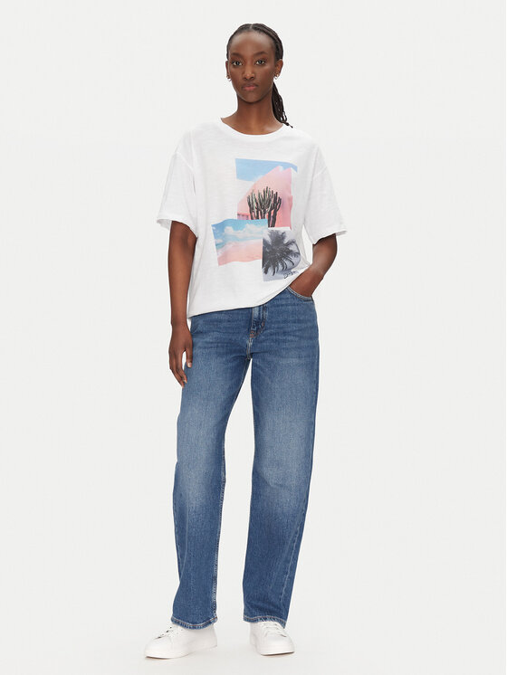 BOSS BOSS Футболка C_Eband_4 50540433 Білий Relaxed Fit
