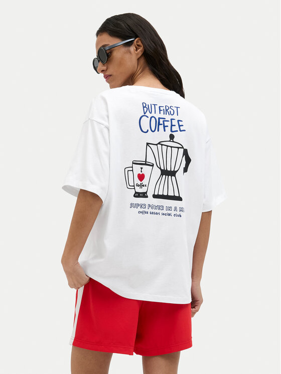 JJXX JJXX Футболка Nina 12273776 Білий Loose Fit