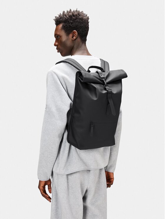 Rains Plecak Rains Rolltop Rucksack W3 13320 Czarny