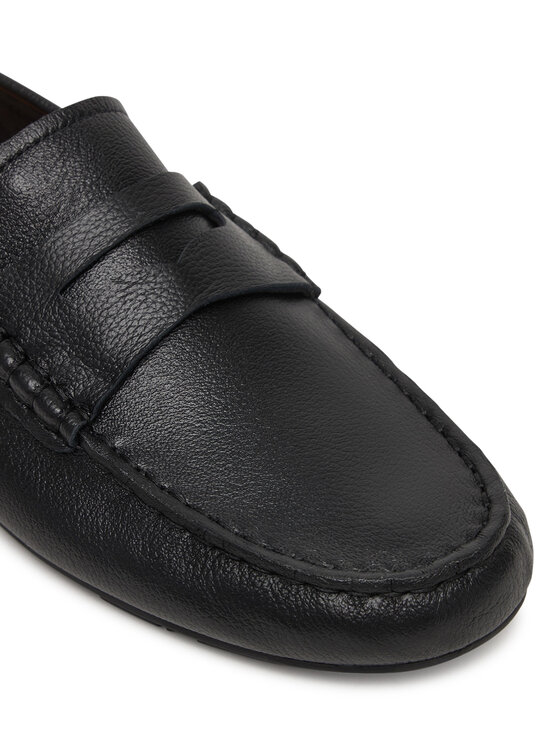 Tommy Hilfiger Mokasinke Tommy Hilfiger Flag Leather Driver Loafer FW0FW09350 Crna