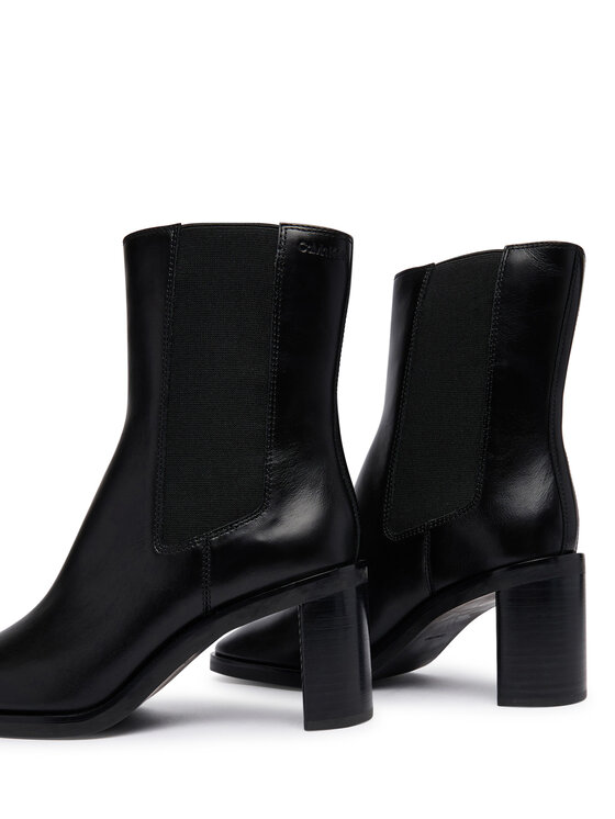 Calvin Klein Aulinukai Calvin Klein Block Heel Chelsea Boot Lth HW0HW03177 Juoda