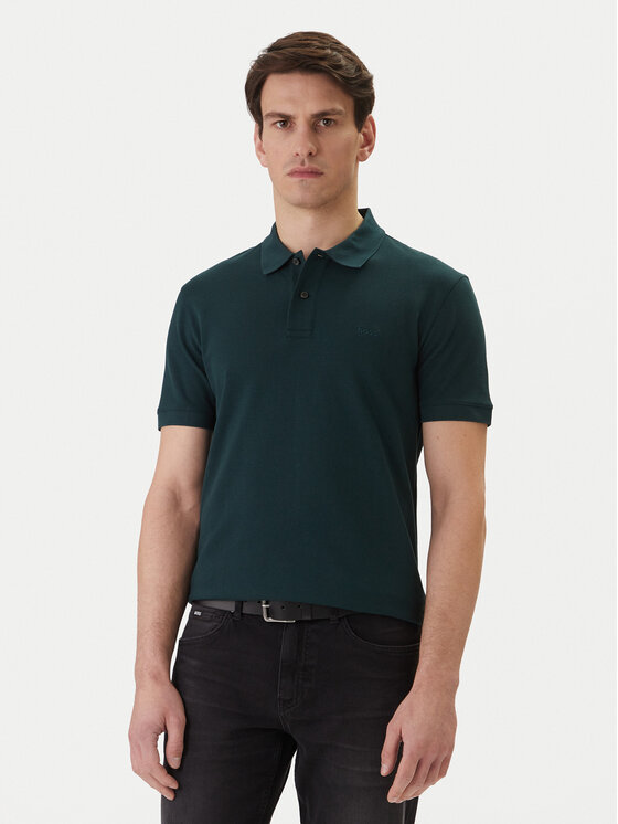 BOSS BOSS Polo Pallas 50553564 Verde Regular Fit