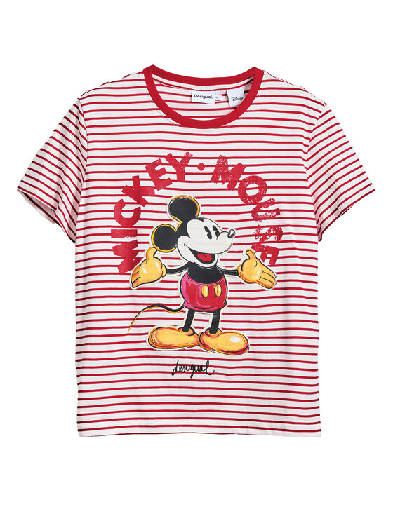 Desigual Desigual Camiseta Mickey 25SWTKAI Rojo Regular Fit