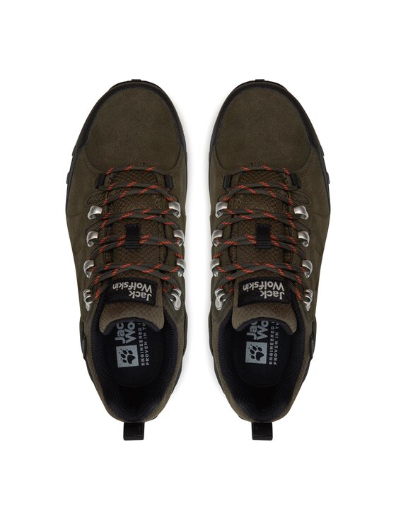 Jack Wolfskin Turistiniai batai Jack Wolfskin Refugio Texapore Low M 4049851 Žalia
