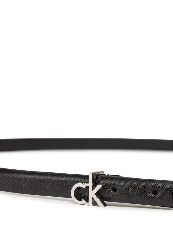 Calvin Klein Cinturón para mujer Calvin Klein Ck Buckle Skinny Belt 1.5_Mono K60K612933 Negro