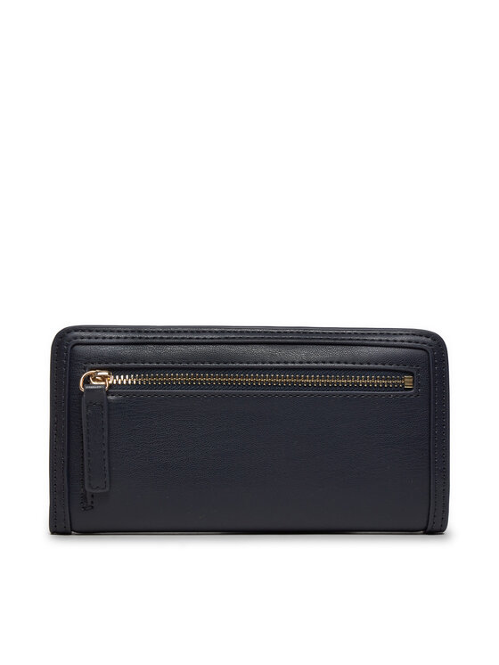 Tommy Hilfiger Peněženka Tommy Hilfiger Th Monotype Large Slim Wallet AW0AW16210 Tmavomodrá