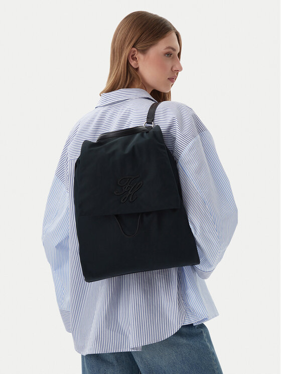 Tommy Hilfiger Mugursoma Tommy Hilfiger Th Elevated Nylon Backpack AW0AW18427 Melns