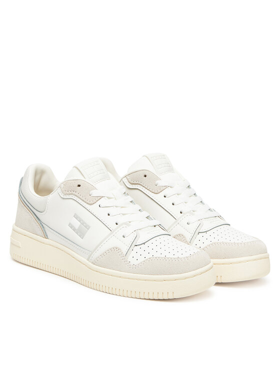 Tommy Jeans Laisvalaikio batai Tommy Jeans Tjw Retro Basket Sneaker EN0EN02818 Écru