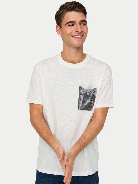 Only & Sons Only & Sons Футболка 22025286 Білий Regular Fit