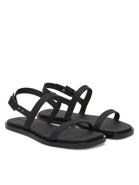 Calvin Klein Sandały Calvin Klein Jelly Sandal Sling Mat Tran Tpu HW0HW02969 Czarny