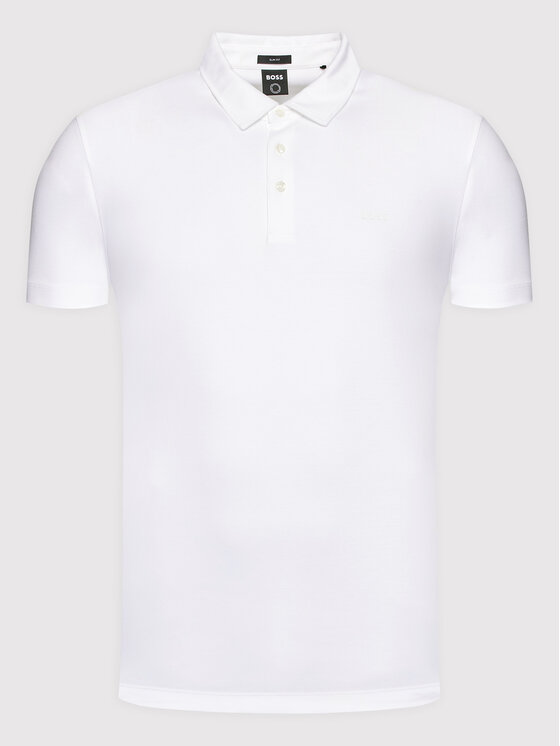 BOSS Boss Поло Palosh 50471335 Білий Slim Fit