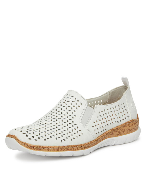 Rieker Pantofi Rieker N4251-80 Alb