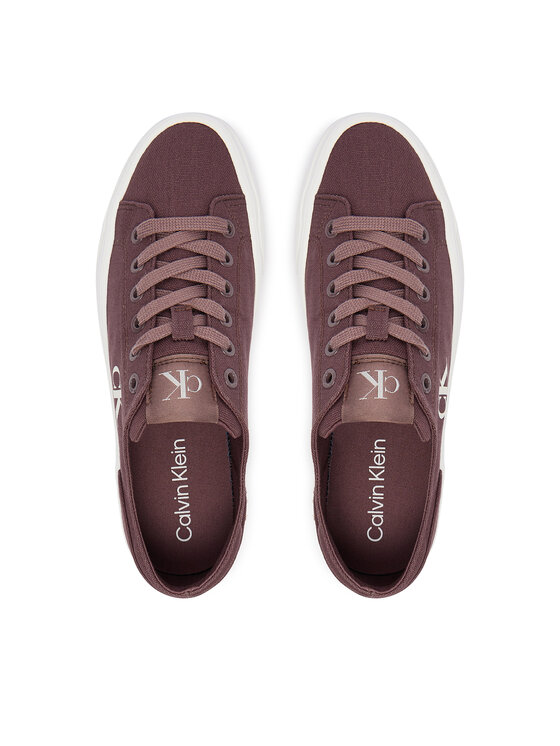 Calvin Klein Jeans Sneakers Calvin Klein Jeans Vulc Flatform Low Canvas Mg YW0YW01763 Vișiniu