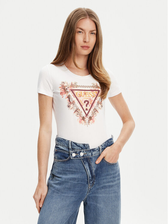 Guess Guess Camiseta W5YI08 J1314 Blanco Regular Fit