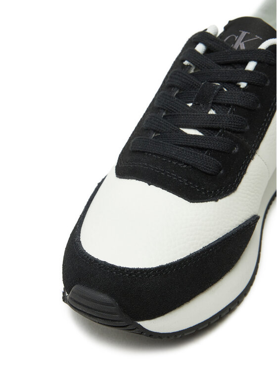 Calvin Klein Jeans Snīkeri Calvin Klein Jeans Runner Laceup Low Mix Mg YW0YW01798 Balts