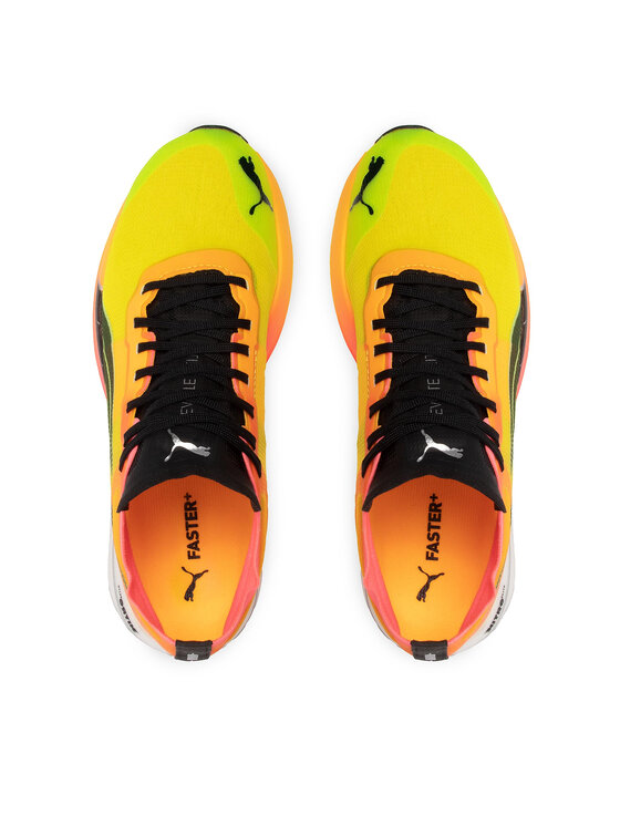 Puma Buty do biegania Puma Deviate Nitro Elite Fireglow 377602 01 Żółty
