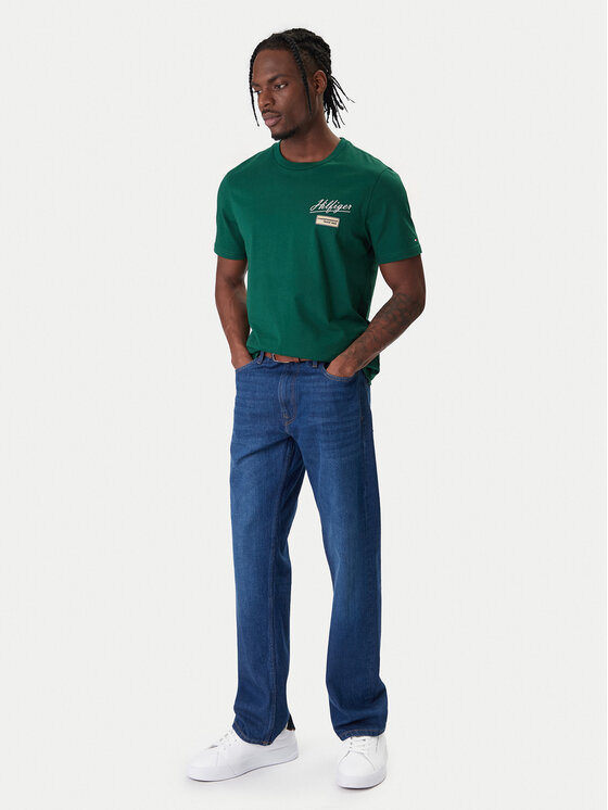 Tommy Hilfiger Tommy Hilfiger Camiseta Modern Ath Graphic MW0MW41471 Verde Regular Fit