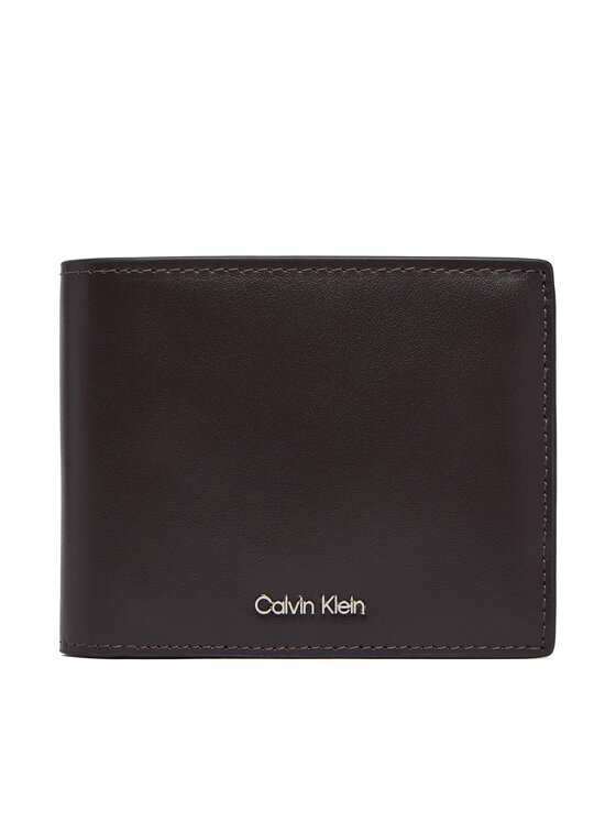 Calvin Klein Peňaženka Calvin Klein Raised Billfold W/ Coin LV04D1163G Hnedá
