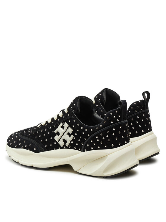 Tory Burch Снікерcи Tory Burch Good Luck Studded Trainer 161961 Чорний
