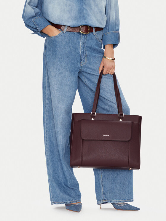 GINO ROSSI Kabelka Gino Rossi EO-PANSY Bordová