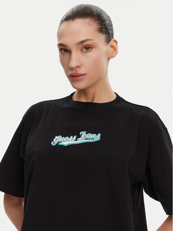Guess Jeans Guess Jeans T-shirt W5GI29 K8HM0 Crna Regular Fit