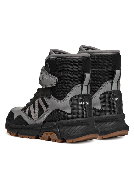 Geox Kozačky Geox J Flexyper Plus Boy J36LCD 0MEFU C0043 M Šedá