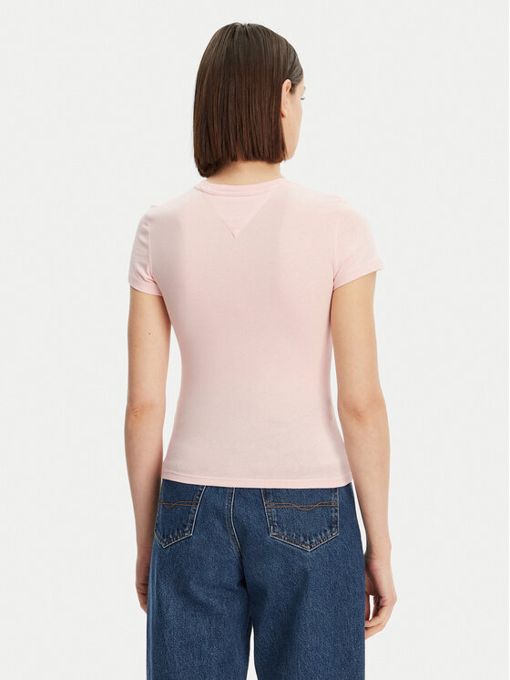 Tommy Jeans Tommy Jeans Majica DW0DW20459 Roza Slim Fit