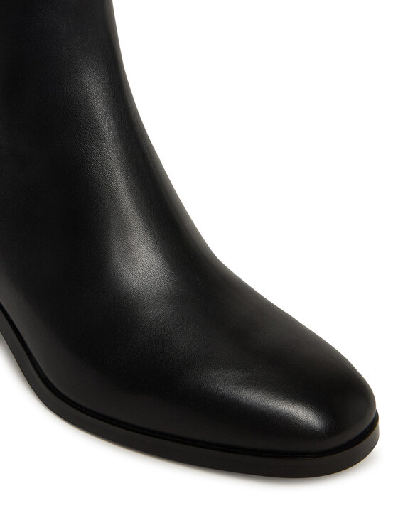 Tommy Hilfiger Īsie zābaki Tommy Hilfiger Th Buckle Riding Mid Heel Bootie FW0FW08859 Melns