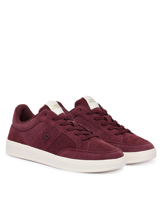 Tommy Hilfiger Sneakersy Tommy Hilfiger Th Heritage Court Sneaker Suede FW0FW09266 Bordó