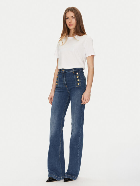 Elisabetta Franchi Elisabetta Franchi T-Shirt MA-002-51E2-V200 Λευκό Regular Fit