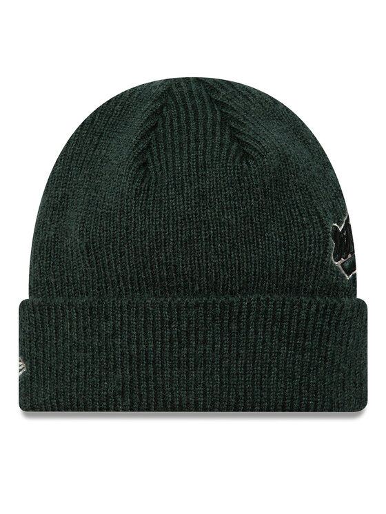 New Era Шапкa New Era Atlanta Braves World Series Patch Cuff Knit Beanie 60580730 Зелений