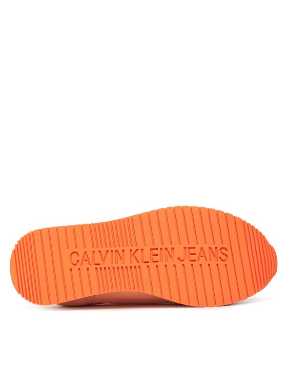 Calvin Klein Jeans Сникърси Calvin Klein Jeans Runner Sock Laceup Ny-Lth Wn YW0YW00840 Бял