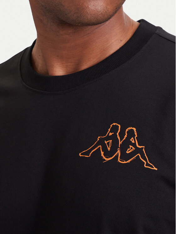 Kappa Kappa Camiseta 322M1CW Negro Comfort Fit