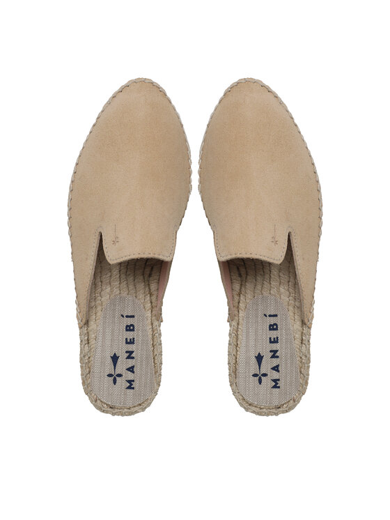 Manebi Еспадрильї Manebi Suede Mules M 1.1 M0 Бежевий