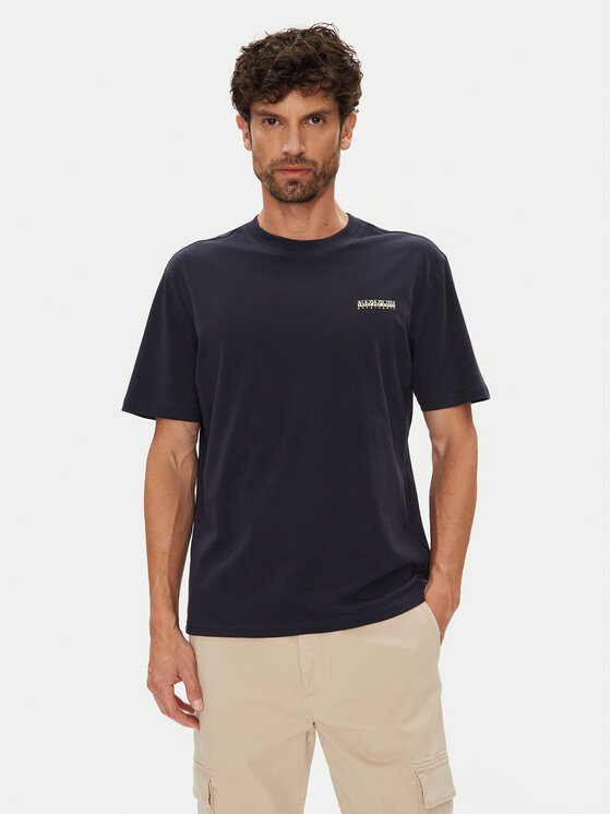 Napapijri Napapijri Camiseta Smallbox NP0A88TR Azul marino Regular Fit