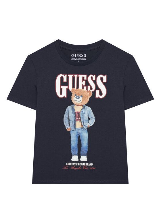 Guess Guess Футболка L6RI11 K8HM4 Cиній Regular Fit