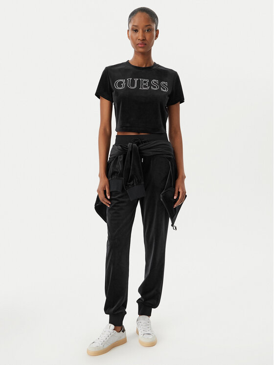 Guess Guess Футболка V3BI01 K0232 Чорний Regular Fit